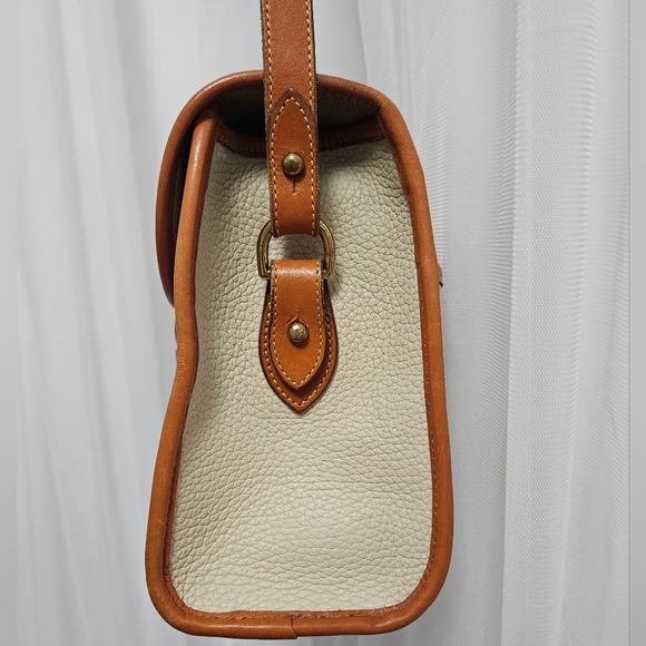 Dooney & Bourke Tan and Cream Leather Crossbody Bag - Picture 8 of 12